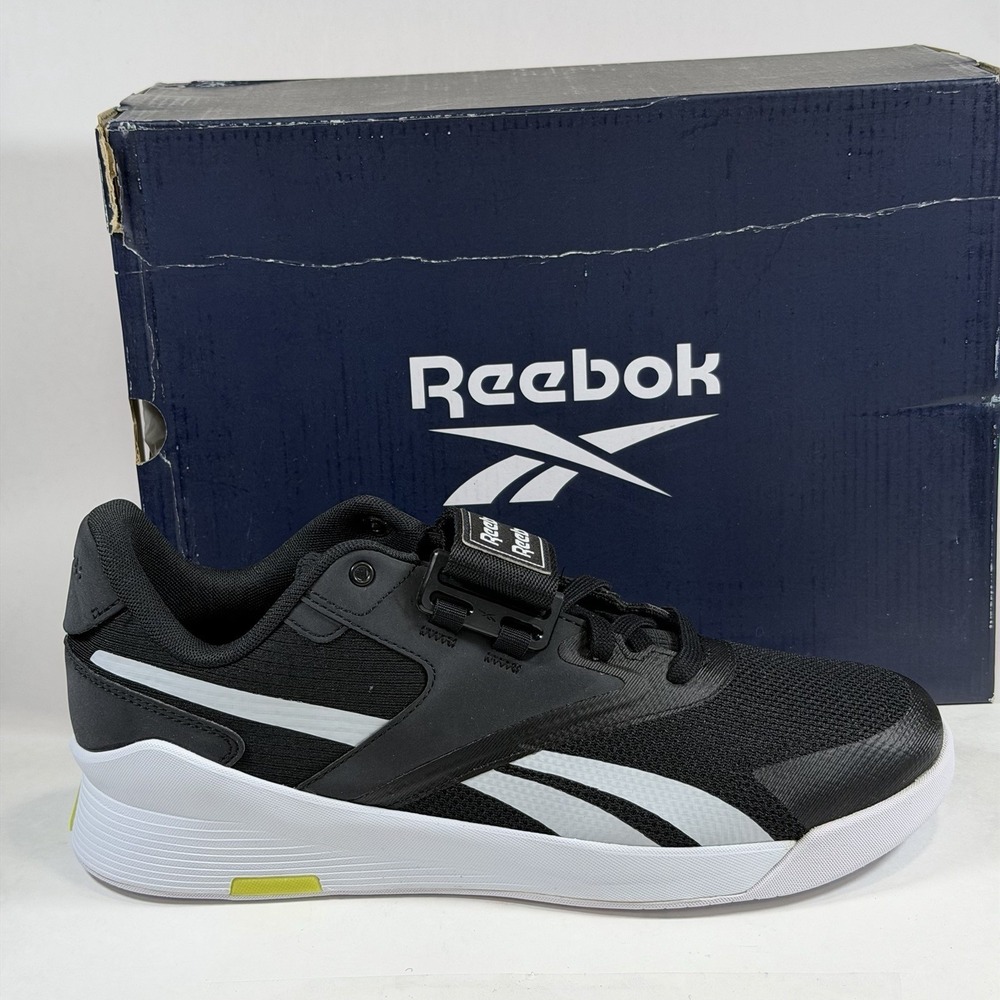Reebok Size-9.5 Mens Lifter PR II Black/White FU9444